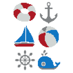 K 10793 Tapestry canvas - Patterns for begginers - Sea