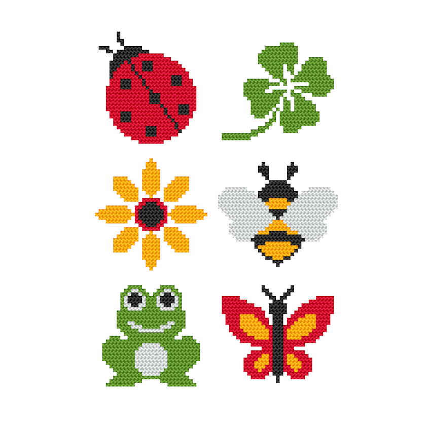 Cross stitch pattern for a phone - Patterns for begginers - Meadow