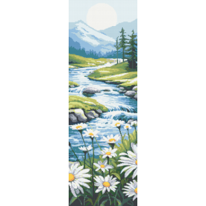 GC 10554 Cross stitch pattern on paper - Mountain view