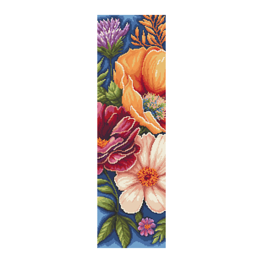 Cross stitch pattern for a phone - Amazing flowers III