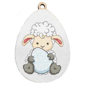 W 10874 Cross stitch pattern PDF - Egg with a lamb