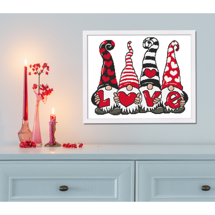 K 11008 Tapestry canvas - Gnomes in love