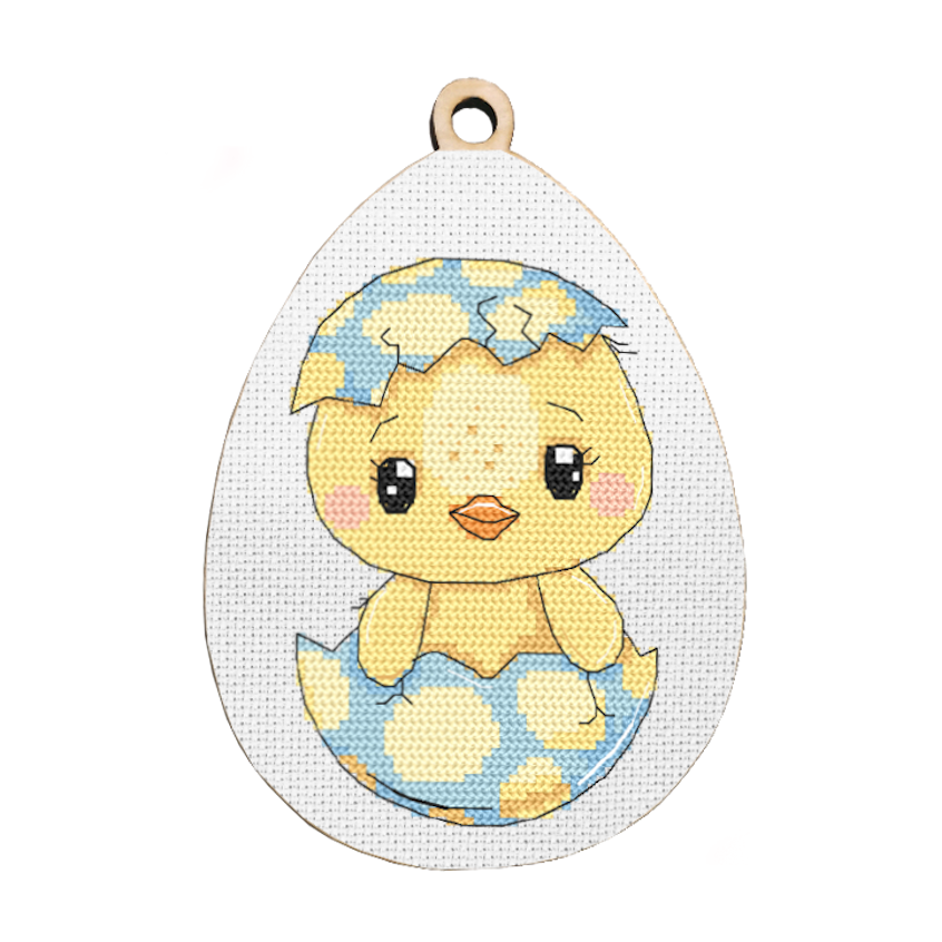 Cross stitch pattern for a phone - Egg with a chick and an egg