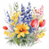 Cross stitch pattern for a phone - Flowers with delphiniums
