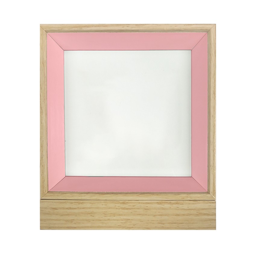 Wooden frame 11,5x13,5 cm standing pink