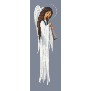 W 10561 Cross stitch pattern PDF - Angel with a flute