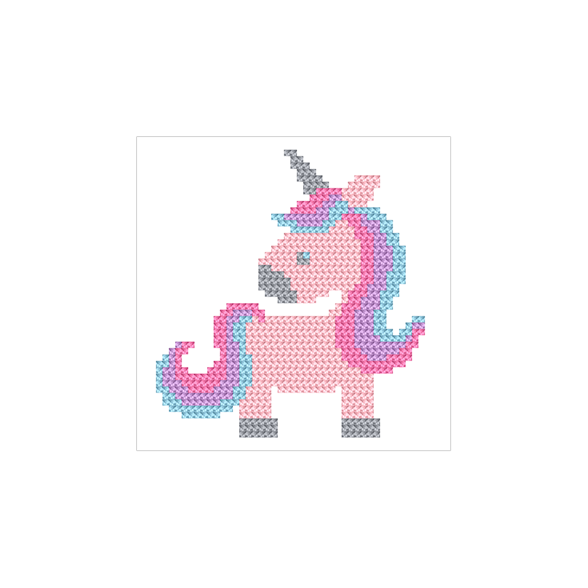Cross stitch pattern for a phone - Unicorn