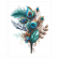 Cross stitch pattern for a phone - Feather bouquet