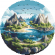 Cross stitch pattern for a phone - Picturesque islands