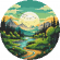 Cross stitch pattern for a phone - Picturesque valley