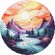 Cross stitch pattern for a phone - Picturesque mountains