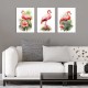 0131-PLA33 Set of posters - Flamingos - 3 pcs. 29,7x42 cm
