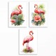 0131-PLA33 Set of posters - Flamingos - 3 pcs. 29,7x42 cm