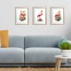 0131-21X27X3B Set of pictures - Flamingos - 3 pcs 21x27 cm