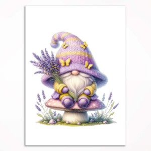 0179PL Plakát - Gnome s levandulí III