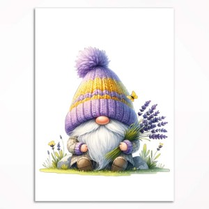 0177PL Poster - Gnome with lavender I