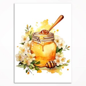 0091PL Poster - A jar of honey