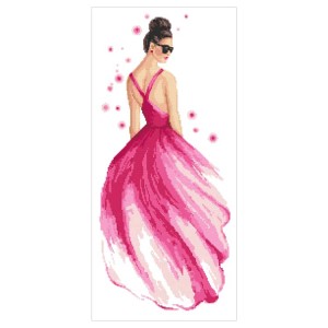K 10566 Tapestry canvas - Lady in pink
