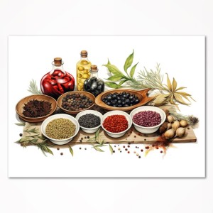 0341PL Poster - Composition with spices