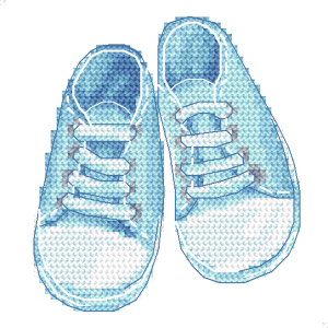 Z 10894 Cross stitch kit - Little shoes - Baby boy