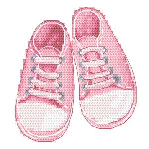S 10895 Cross stitch pattern for a phone - Little shoes - Baby girl