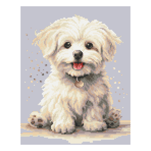 W 10893 Cross stitch pattern PDF - Little Maltese