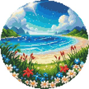 GC 10892 Cross stitch pattern on paper - Picturesque sea