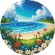 Cross stitch pattern for a phone - Picturesque sea