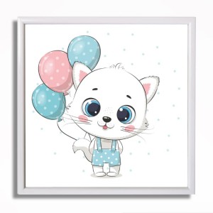 0389RA Picture - White kitten IV