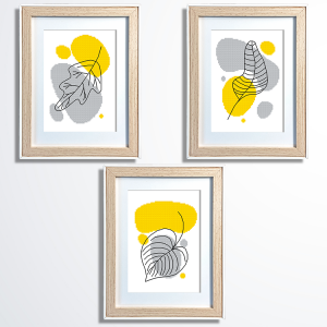 GC 11040 Cross stitch pattern on paper - Sunny leaves - triptych