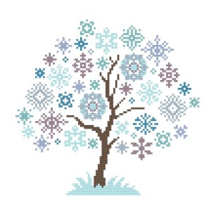 ZK 10914 Kit with beads - Seasonal tree - Winter