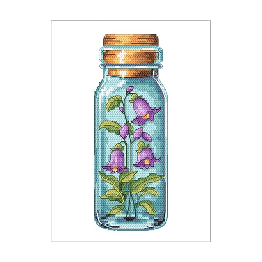 Cross stitch pattern for a phone - Bells in a bottle