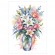 Cross stitch pattern for a phone - Watercolor flowers