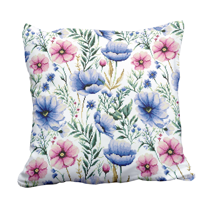Cross stitch pattern for a phone - Cushion - Flowers I