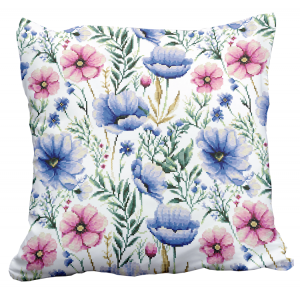 GU 10915-01 Cross stitch pattern on paper - Cushion - Flowers I