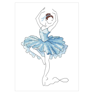 Z 10904 Cross stitch kit - Blue ballet dancer