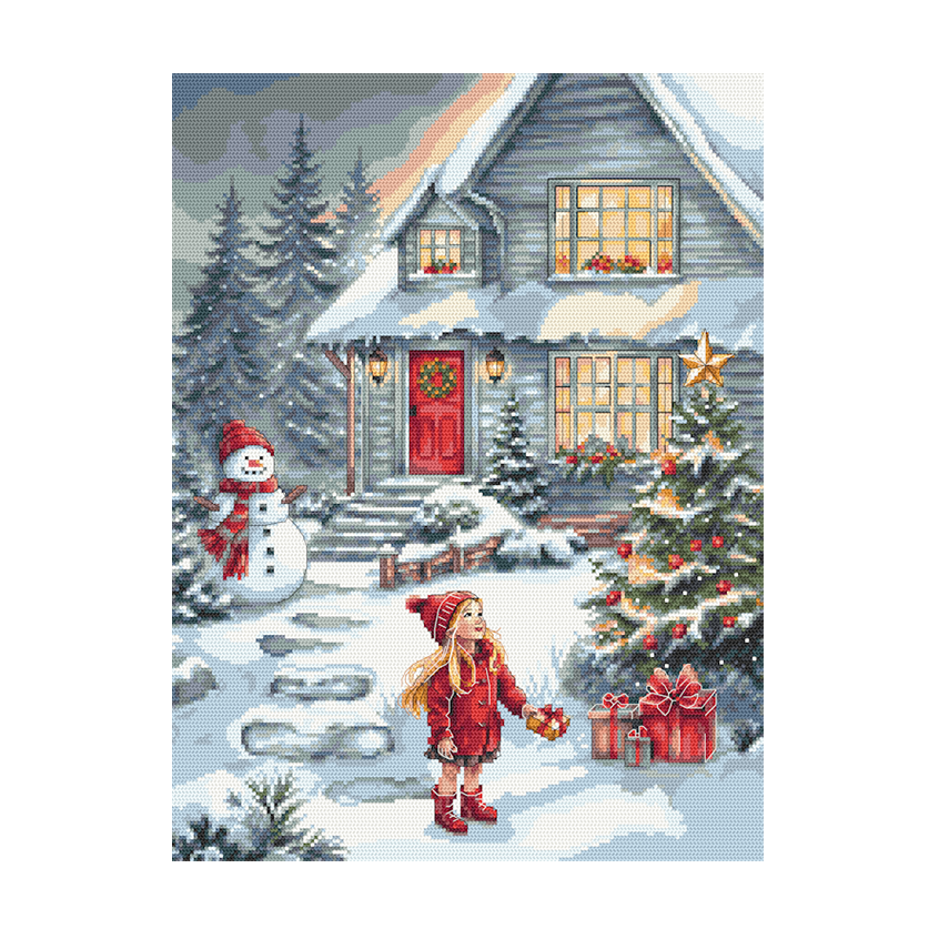 Cross stitch pattern for a phone - Magic of Christmas