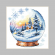 Cross stitch pattern for a phone - Christmas postcard - Christmas ball with a view