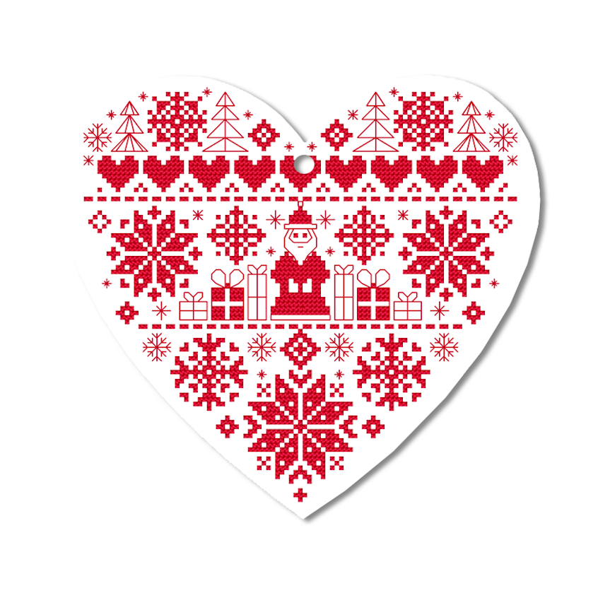 Cross stitch pattern for a phone - Christmas heart II