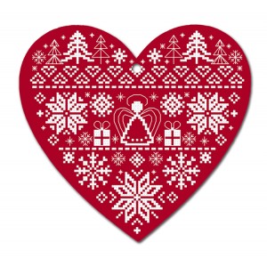 GC 11048 Cross stitch pattern on paper - Christmas heart I