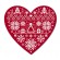 Cross stitch pattern for a phone - Christmas heart I