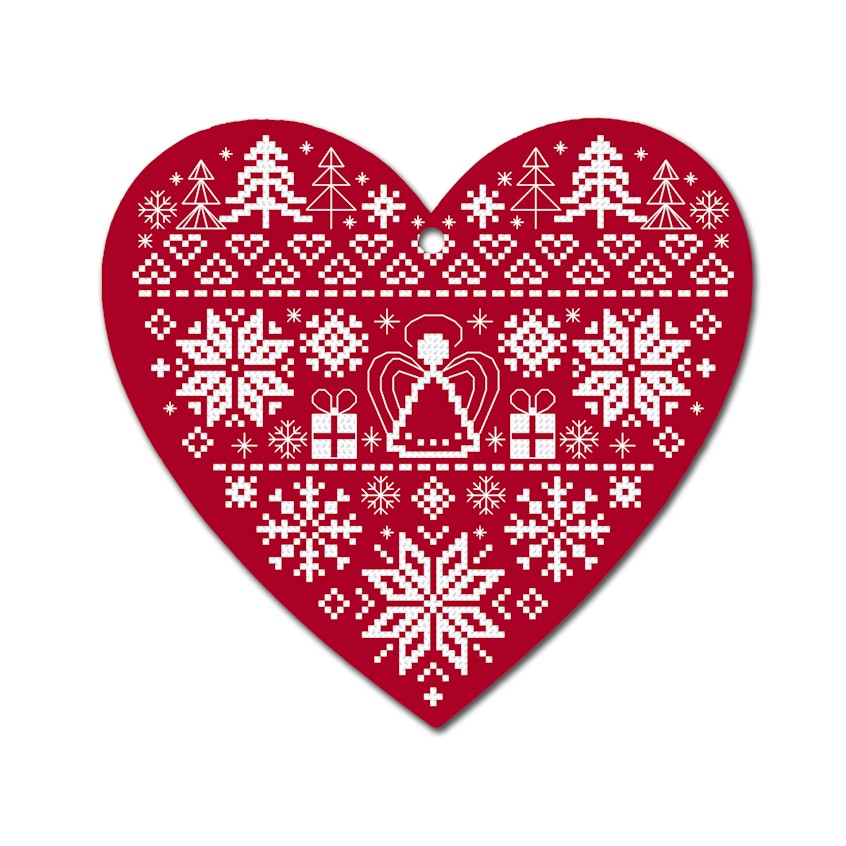 Cross stitch pattern for a phone - Christmas heart I