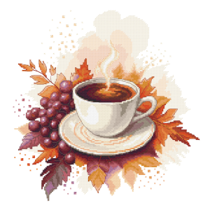 Z 11033 Cross stitch kit - Autumn coffee