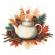 Cross stitch pattern for a phone - Autumn teapot