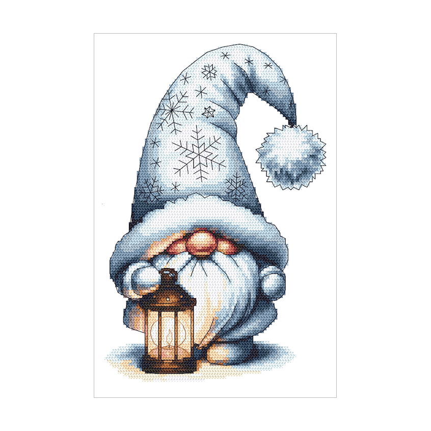 Cross stitch pattern for a phone - Snow gnome