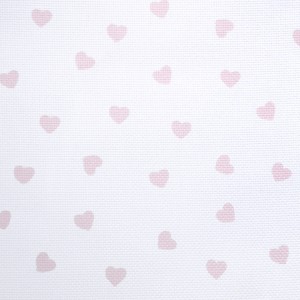 NAR30X30-18 Aida with printed background 30x30 cm - Pink hearts