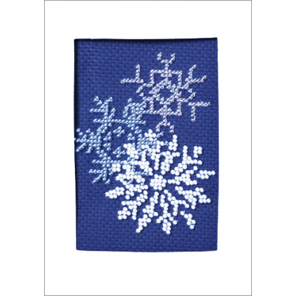 ZU 8405-05 Kit with beads - Christmas card - Glowing snow flakes