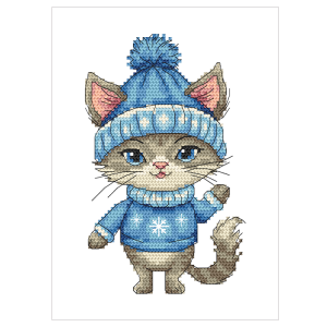 Z 10937 Cross stitch kit - Winter cat