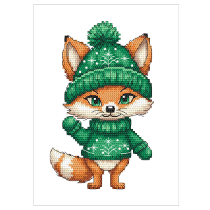 W 10935 Cross stitch pattern PDF - Winter fox