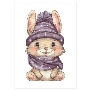W 10934 Cross stitch pattern PDF - Winter bunny